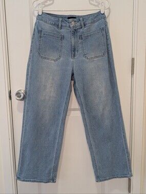 Quince Bella High Rise Patch Pocket Jeans - Frosted Blue